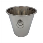 Stainless steel ice bucket, diameter 22 cm, capacity 4.3 l
